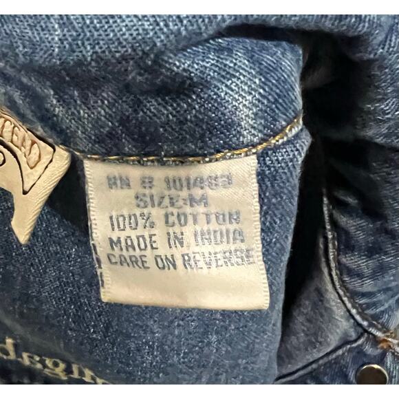 Longaberger Homestead Jean Denim Jacket Embroidered Floral Basket Women’s Sz M - Picture 8 of 8